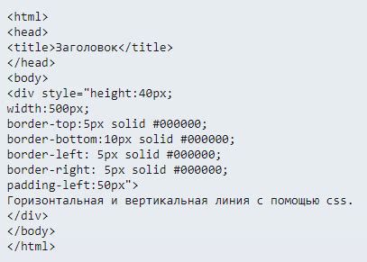 Что такое горизонтальная линия в CSS