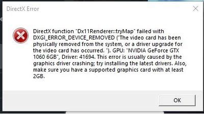 Что такое ошибка DXGI ERROR DEVICE REMOVED и как ее решить
