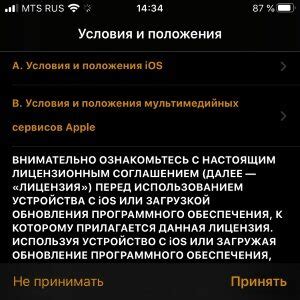 Что такое условия и положения iOS?