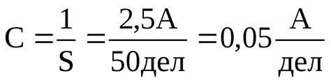 Чувствительность цена деления