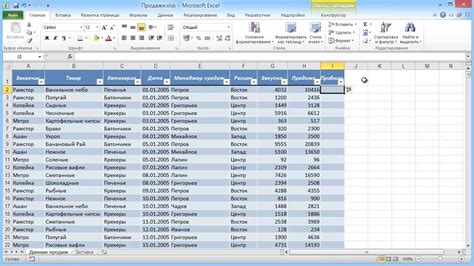 Шаги для создания таблицы товаров в Excel