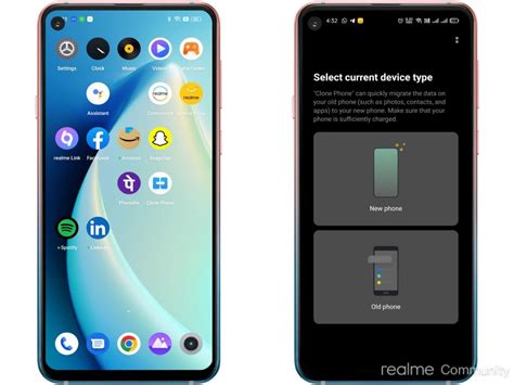 Шаги по клонированию андроида Realme через приложение Clone Phone