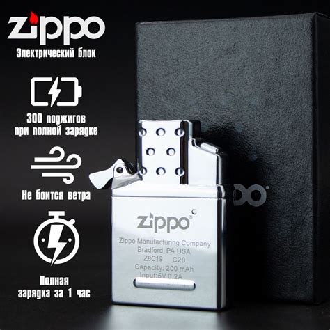 Шаги по настройке зажигалки Zippo