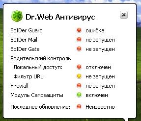 Шаги по отключению самозащиты Dr.Web в реестре