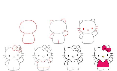 Шаг за шагом: как начать рисовать Hello Kitty