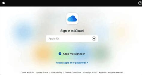 Шаг 2: Введите свои учетные данные и войдите в свой аккаунт iCloud