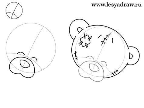 Шаг 2: Начинаем рисовать мишку Тедди