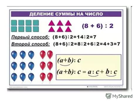 Шаг 3: Деление суммы на количество значений