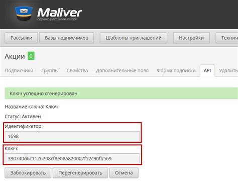 Шаг 3: Добавление API ключа в настройках