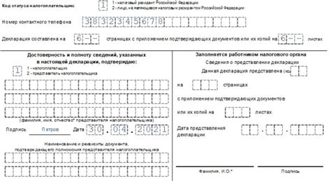 Шаг 3: Заполнение декларации