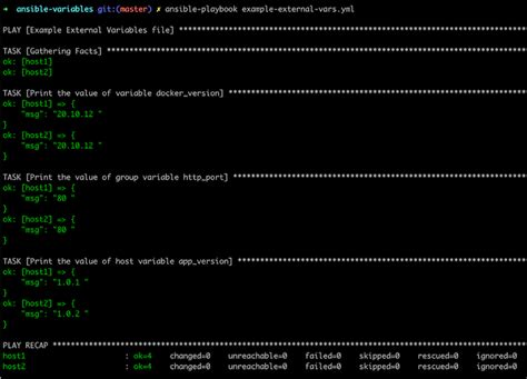 Шаг 3: Настройка переменных Ansible