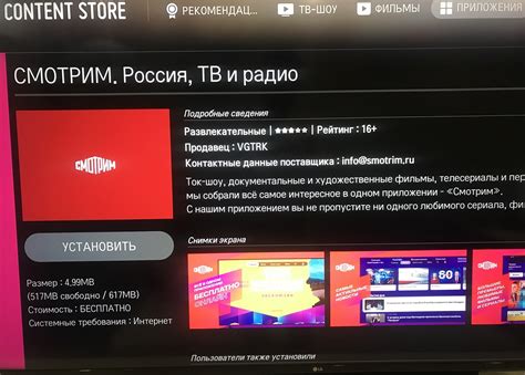 Шаг 4: Вход в приложение Смотрим.ру на Sony TV