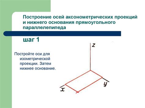 Шаг 4: Построение осей координат