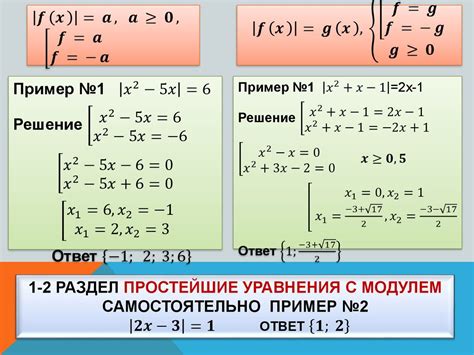 Шаг 4: Примеры решений с модулем в алгебре