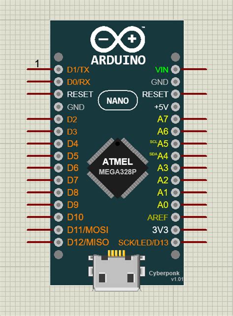 Шаг 4. Подключение Arduino в Proteus