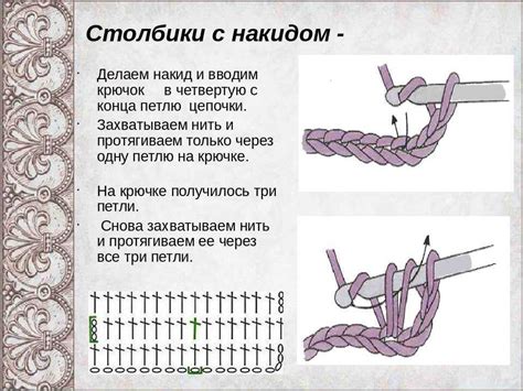 Шаг 5: Накиды и столбики с накидом