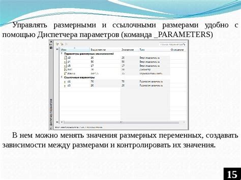 Шаг 5. Управление размерами с помощью параметров