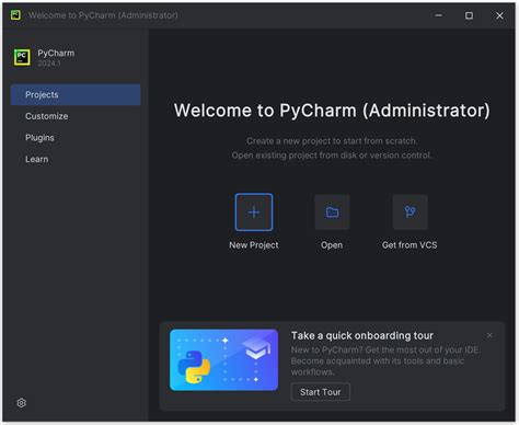 Шаг 6: Создание нового проекта в PyCharm