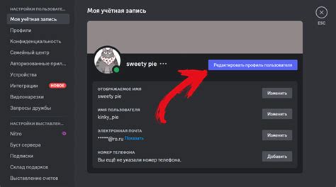 Шаг 8: Новый ник отображается в вашем профиле на Discord