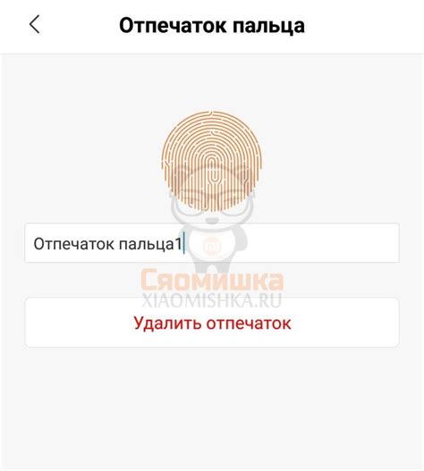 Шаг 8: Удаление отпечатка пальца