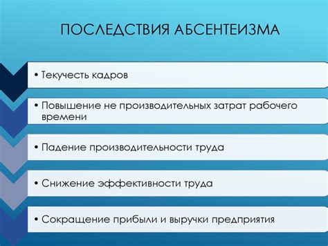 Экологические последствия длительной абсентеизма