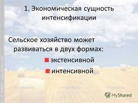 Экономическая сущность производящего хозяйства