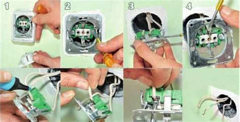 Этапы монтажа розетки