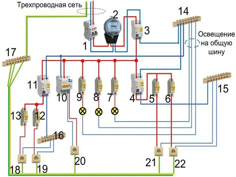 Этапы подключения УЗО в щитке без заземления: