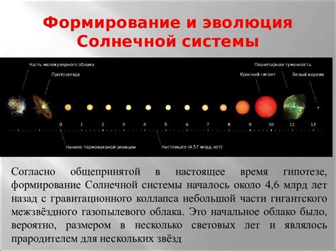 Этапы превращения солнца