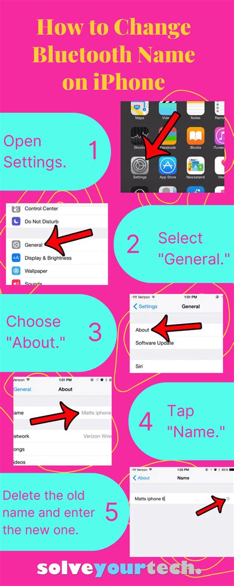  Как изменить имя iPhone для Bluetooth 