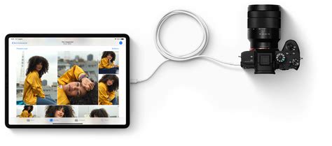  Подключение iPad к компьютеру через USB-кабель 