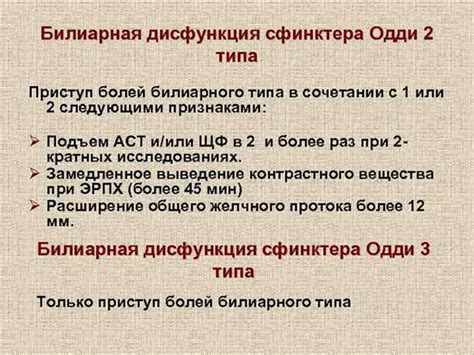  Причины развития билиарной дисфункции по панкреатическому типу 