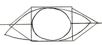  Рисуем общую форму глаза 