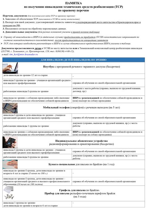 7. Льготы по получению средств реабилитации