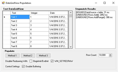 DataGridView в C#