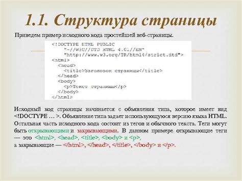 HTML: структура исходного кода